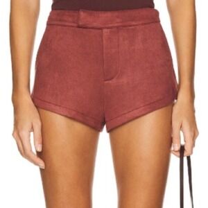 NEW Nakedvice The Elliot Short in Burgundy Suede Size Medium NWT